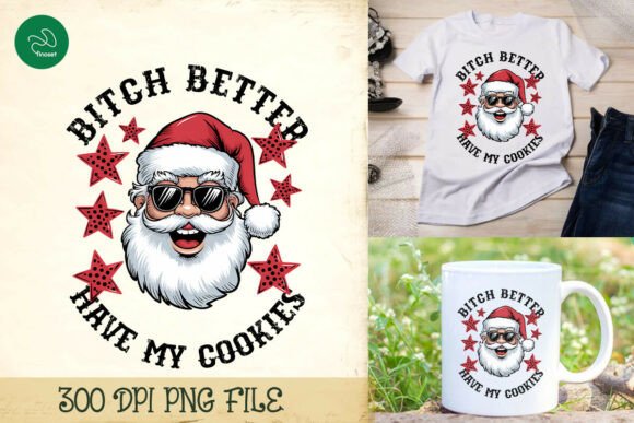 Download Santa's Edgy Cookie Demand Cute PNG - Premium Bundle