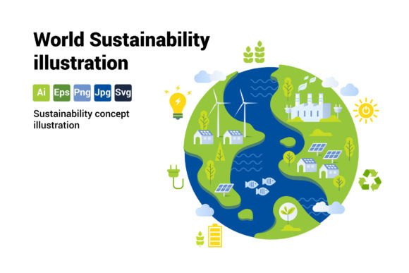 Download World Sustainability Illustration - Sustainability Collection