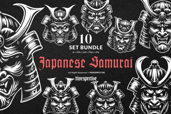 Download 10 Bundle Dark Art Japanese Samurai - Samurai Collection