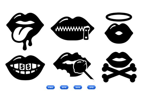 Download Edgy Lip Icon Clipart Pack - Edgy Collection