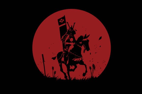 Download Samurai Riding a Horse Silhouette - Samurai Collection