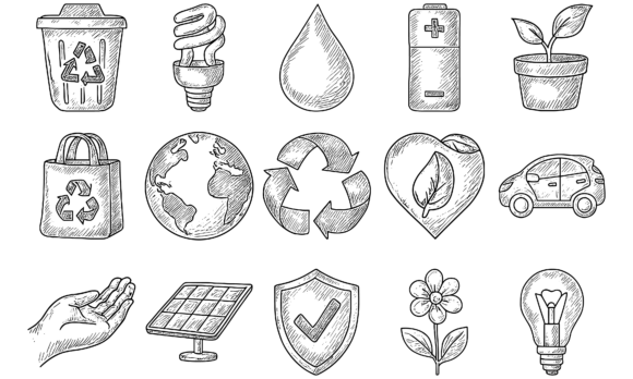 Download Vintage Hand Drawn Eco Sustainability - Sustainability Collection