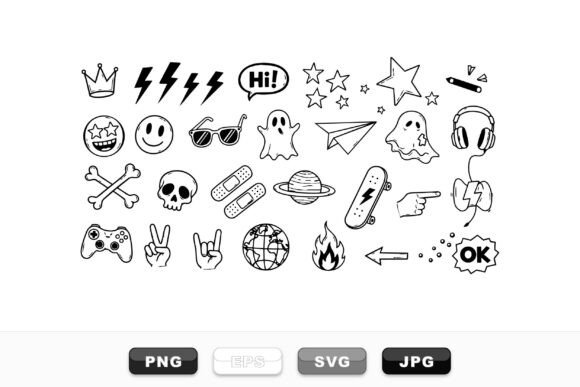 Download Edgy Doodle Icon SVG Pack - Premium Resources