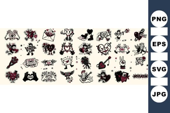 Download Edgy Vintage Love Tattoo Set - Premium Resources