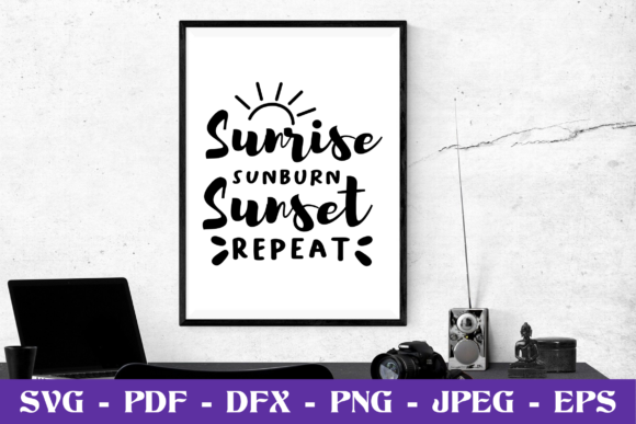 Download Sunrise Sunburn Sunset Repeat SVG Cut - Sunrise sunburn sunset repeat svg Collection