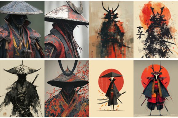 Download Japanese Samurai Junk Journal Pages - Samurai Collection